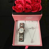  Combo Đồng Hồ Nữ SL5012.1102BL & Dây Chuyền Bạc Ý VT013 & Nhẫn Bạc Ý VT004 