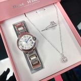  Combo Đồng Hồ Nữ SL5012.1102BL & Dây Chuyền Bạc Ý VT013 & Nhẫn Bạc Ý VT004 