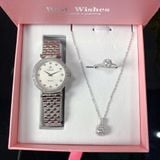  Combo Đồng Hồ Nữ Aolix AL1020LD + Dây Chuyền Bạc Ý VT013 + Nhẫn Bạc Ý VT004 