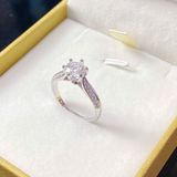  NHẪN CAO TRÒN BẠC Ý VITAGEM 6.5LI VT8568 - MOISSANITE 