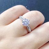  NHẪN CAO TRÒN BẠC Ý VITAGEM 6.5LI VT8568 - MOISSANITE 