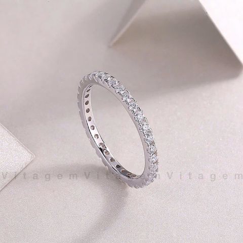  NHẪN BẠC Ý VITAGEM VT024 - MOISSANITE 