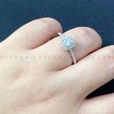  NHẪN BẠC Ý VITAGEM VT004 - MOISSANITE 