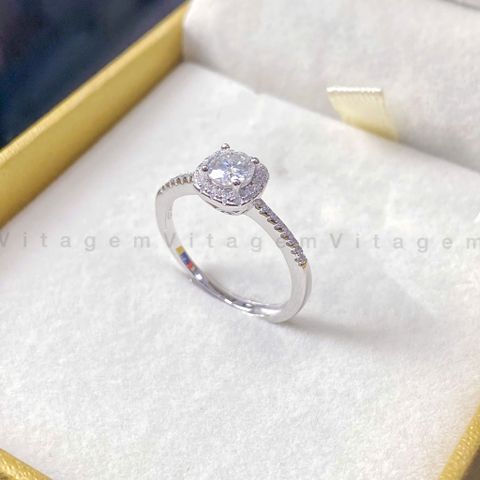  NHẪN BẠC Ý VITAGEM VT004 - MOISSANITE 