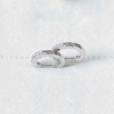  BÔNG TAI BẠC Ý VITAGEM VT058 - MOISSANITE 