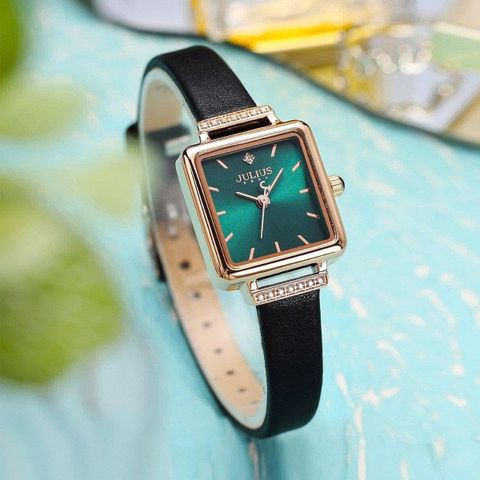  ĐỒNG HỒ NỮ JULIUS JA-1314D DÂY DA ĐEN CHÍNH HÃNG 