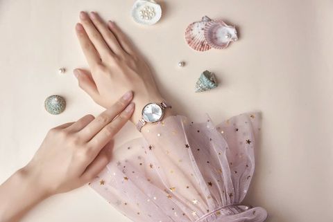  Đồng Hồ Nữ JA-1230 Julius Hàn Quốc Dây Da Hồng Chính Hãng 