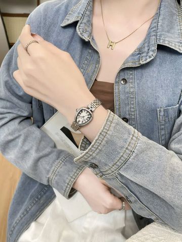  Đồng Hồ Nữ JA-1526C Julius Dây Kim Loại Trắng Hàn Quốc Chính Hãng 