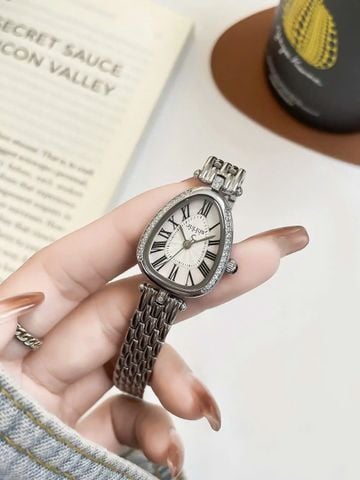  Đồng Hồ Nữ JA-1526C Julius Dây Kim Loại Trắng Hàn Quốc Chính Hãng 