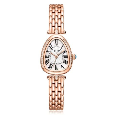  Đồng Hồ Nữ JA-1526D Julius Dây Kim Loại Vàng Hồng Hàn Quốc Chính Hãng 