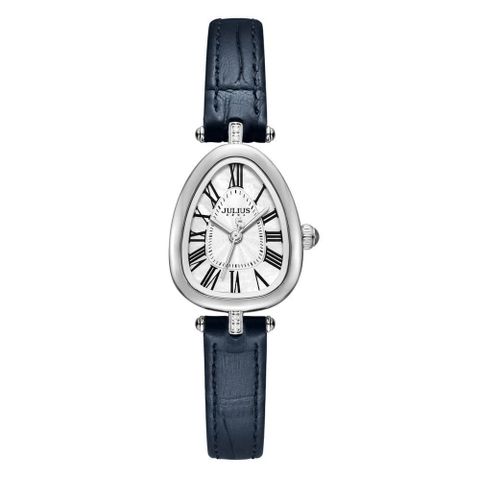  Đồng Hồ Nữ JA-1526A Julius Dây Da Đen Hàn Quốc Chính Hãng 
