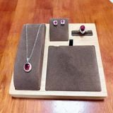  BỘ TRANG SỨC OPAL BẠC MẶT ĐÁ ĐỎ VT4-21 