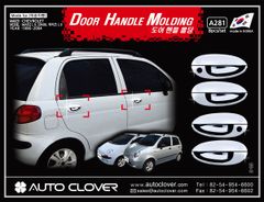 Ốp tay mở cửa ngoài xe Chevrolet Matiz đời 2004(Chrome)