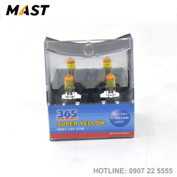 Bóng H881 12V 27W (SUPER YELLOW -) dùng nhiều xe