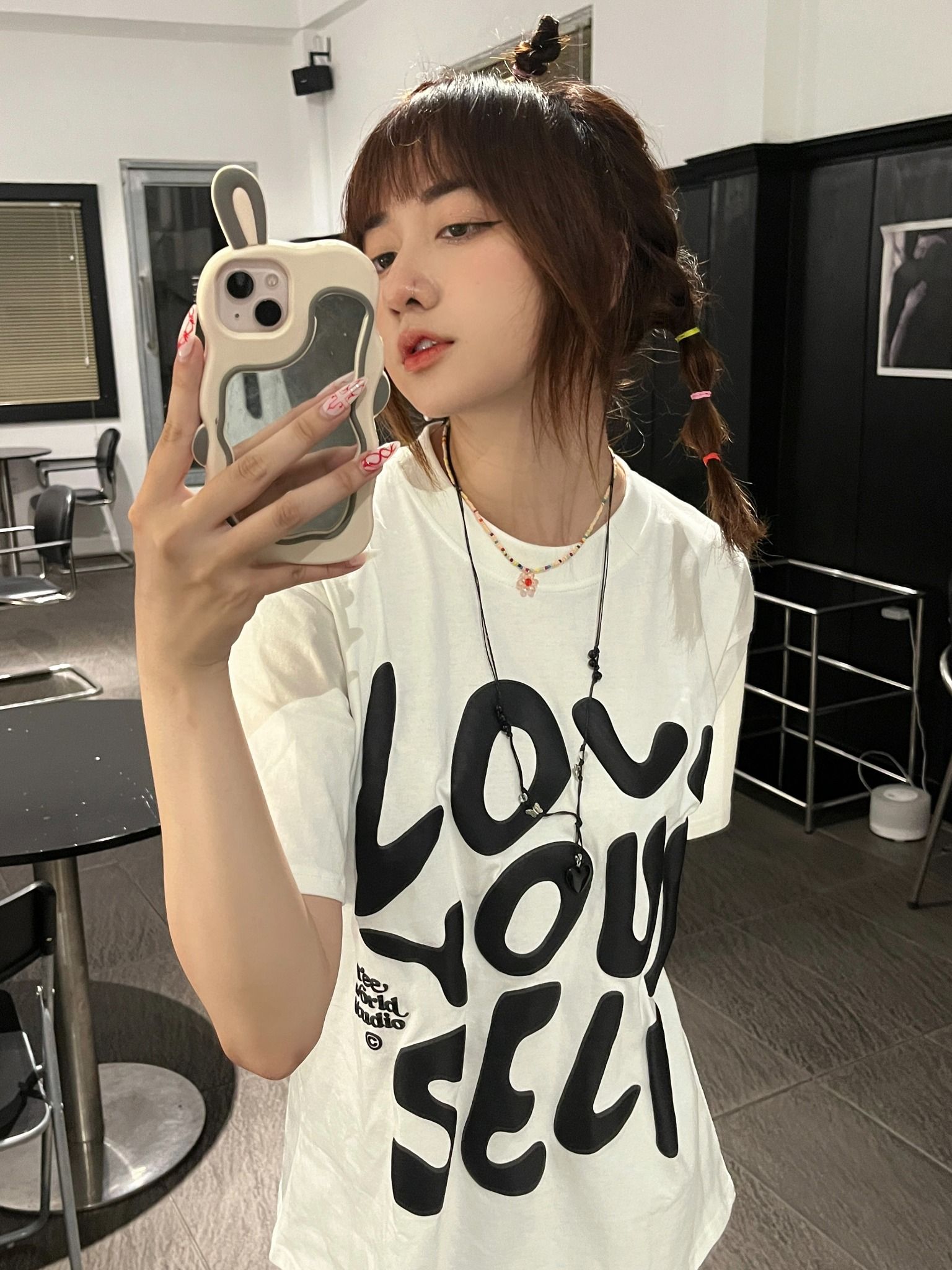  [COMBO CỰC SỐC] 1 Áo thun Teeworld Love Yourself Premium T-shirt  và 1 Túi Đeo Chéo Hologram 