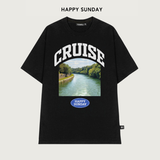  Áo Thun Local Brand Happy Sunday CRUISE T-shirt Form Rộng Unisex 