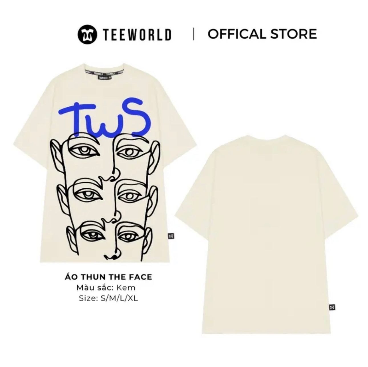  Áo Thun Local Brand Teeworld The Face T-shirt Tay Lỡ Nam Nữ Form Rộng Unisex 