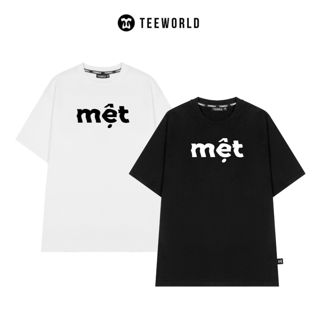  Áo Thun Local Brand Teeworld Mệt T-shirt Tay Lỡ Nam Nữ Form Rộng Unisex 