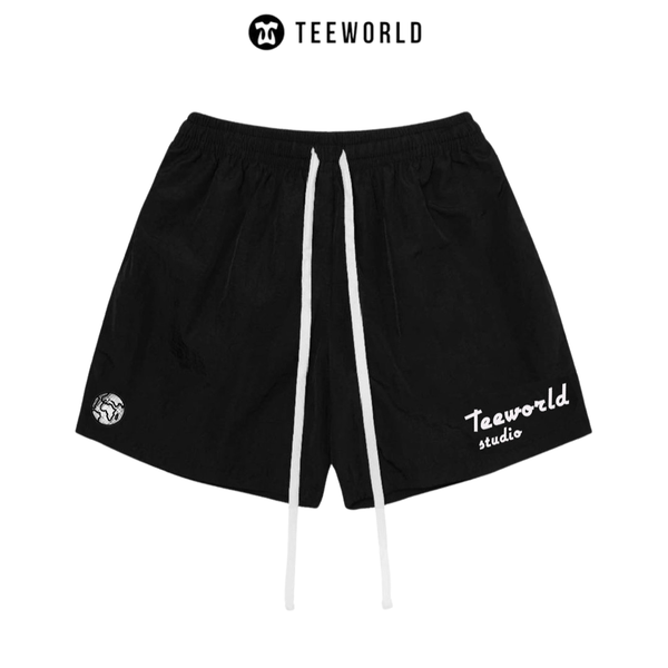  Quần Short Local Brand Teeworld Logo Trái Đất Unisex Form Rộng Nam Nữ 