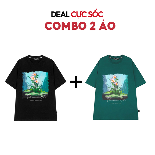  [COMBO SALE SỐC] 2 Áo thun Teeworld Flower Form Unisex Nam Nữ 2 Màu Cùng Size 