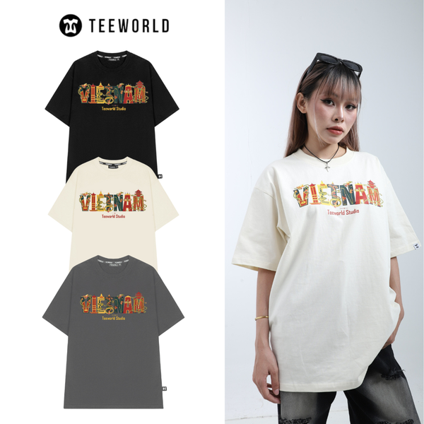  Áo Thun Local Brand Teeworld VIETNAM Hoạ Tiết Nam Nữ Form Rộng Unisex 