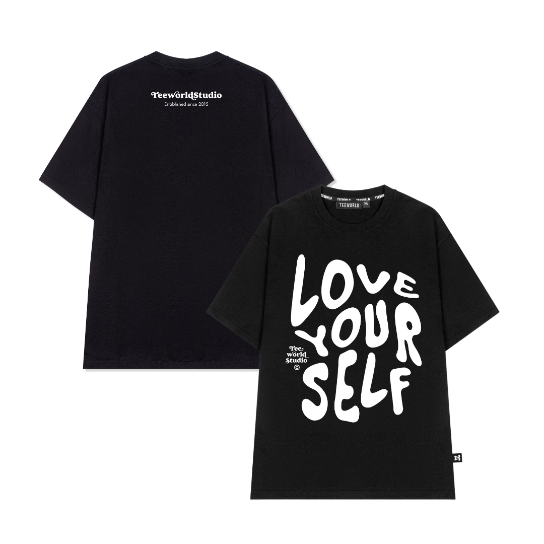  [COMBO SALE SỐC] 2 Áo thun Teeworld Love Yourself Form Unisex Nam Nữ Cùng Màu Cùng Size 