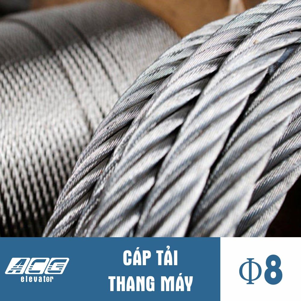 Cáp tải thang máy phi 8 ( cáp thép phi 8)