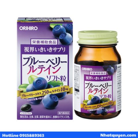 Viên uống bổ mắt việt quất Blueberry Nhật Bản lọ 120 viên
