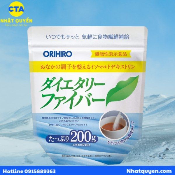 Bột Chất xơ hỗ trợ ăn kiêng Orihiro Nhật Bản