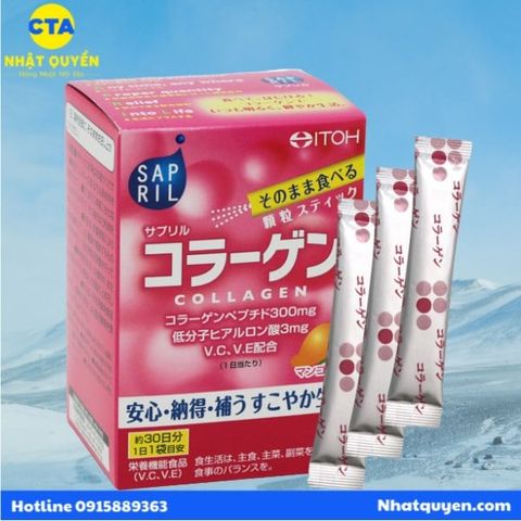 Collagen ITOH Sapril dạng bột hộp 30 gói