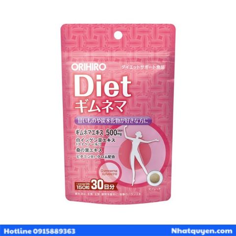 Viên uống giảm mỡ thừa Gymnema Diet Orihiro 150 viên