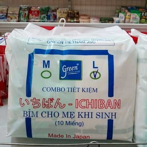 Bỉm Ichiban Nhật cho mẹ sau sinh tại Hà Nội - Combo tiết kiệm (10 miếng)