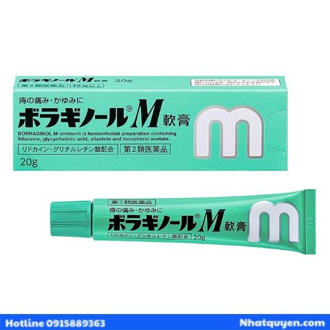 Kem bôi trĩ M Boraginol M Ointment 20g dành cho mẹ bầu, mẹ cho con bú