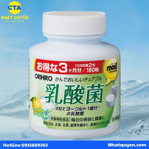 Kẹo Most Chewable Orihiro bổ sung Axid Lactic