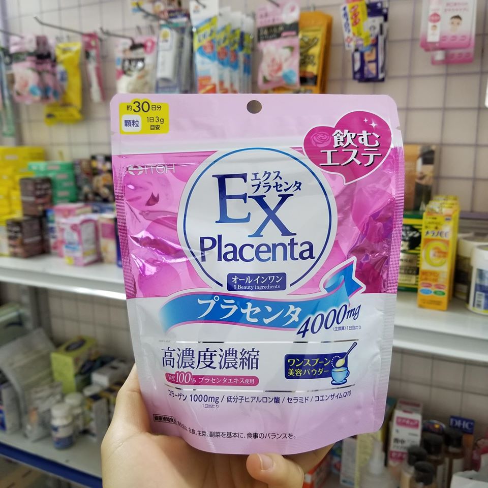 Bột uống đẹp da nhau thai cừu Placenta EX của Nhật