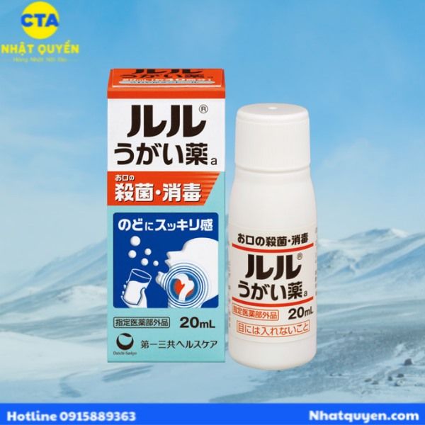 Nước xúc miệng diệt khuẩn Lulu 20ml Nhật Bản