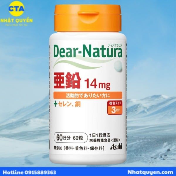 Viên uống bổ sung kẽm Dear Natura lọ 60 viên