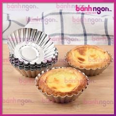 10 Khuôn tart nhôm vân miệng 7cm