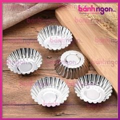 10 Khuôn tart nhôm vân miệng 7cm