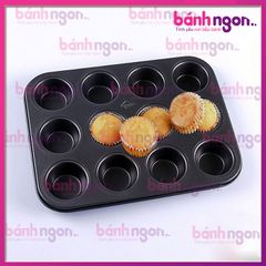 Combo 3 Khuôn nướng bánh cupcake chống dính 12 ô to