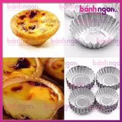 10 Khuôn tart nhôm vân miệng 7cm