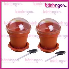 Bộ 10 cốc xẻng làm bánh tiramisu, chậu cây màu sắc