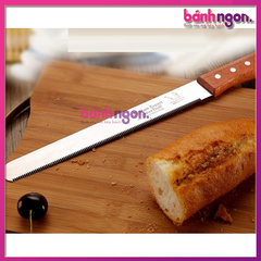 Dao Cắt Bánh Mì / Bánh Bông Lan Cán Gỗ 25cm - 30cm