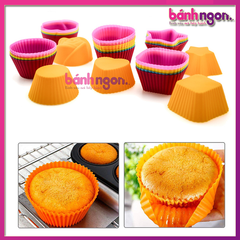 Khuôn Muffin Silicon Làm Bánh Cupcake