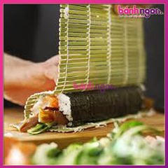 Mành Tre Cuộn Cơm Rong Biển Kimbap, Cuốn Sushi (Màu Xanh)