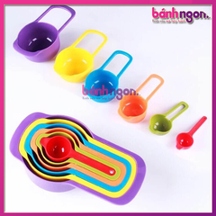 Bộ 6 Thìa Đong Định Lượng Đong Nguyên Liệu Bằng Nhựa Màu Sắc