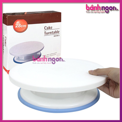 Bàn Xoay Làm Bánh Nhựa Đế Silicon Chống Trơn 28cm