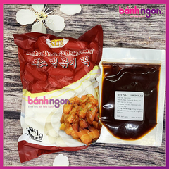 Bánh Gạo Tokbokki Hàn Quốc Nhân Phô Mai Gói 500G (Màu Đỏ)