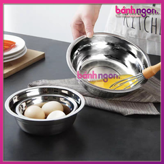 Tô Trộn Bột Inox Làm Bánh Hàng Chuẩn 20cm - 22cm - 24cm - 26cm - 28cm