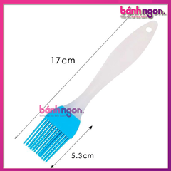 Cọ Chổi Nhựa Quét Dầu Mỡ, Nước Sốt, Mặt Bánh Silicone Cán Nhựa 17cm (Màu Ngẫu Nhiên)